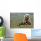 Grizzly Bear Sow W/4 Young Cubs Wall Mural