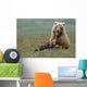 Grizzly Bear Sow W/4 Young Cubs Wall Mural
