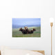4 Young Brown Bear Cubs Huddled Together Wall Mural