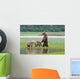 Coastal Brown Bear Sow With Her Two Spring Cubs At Hallo Bay Wall Mural
