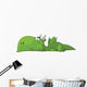 Lazy Green Floppy Dragon Wall Decal