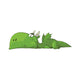 Lazy Green Floppy Dragon Wall Decal