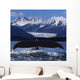 Humpback Whale Tail In Front Of Glacier Composite Wall Mural