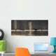 A Group Of Humpback Whales Dive Down As They Are Feeding Wall Mural