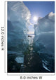 Sea Kayaker Views Large Icebergs Wall Mural