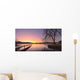 Sunrise Over A Dock In Lake Whatcom During Winter Wall Mural