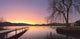 Sunrise Over A Dock In Lake Whatcom During Winter Wall Mural
