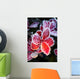 Macro Of Ice Crystals On The Red Leaves Of A Blueberry Plant Wall Mural