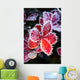 Macro Of Ice Crystals On The Red Leaves Of A Blueberry Plant Wall Mural