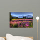 Scenic View Of The Mendenhall Glacier With A Field Of Fireweed Wall Mural