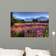 Scenic View Of The Mendenhall Glacier With A Field Of Fireweed Wall Mural