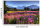 Scenic View Of The Mendenhall Glacier With A Field Of Fireweed Wall Mural