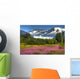 View Of The Mendenhall Glacier With A Field Of Fireweed Wall Mural