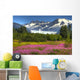View Of The Mendenhall Glacier With A Field Of Fireweed Wall Mural