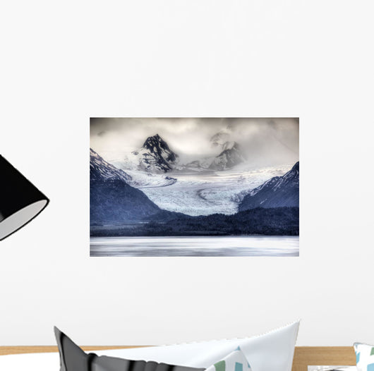 View Of Grewingk Glacier Flowing Into Kachemak Bay Wall Mural
