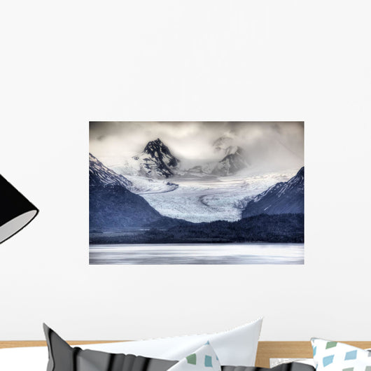 View Of Grewingk Glacier Flowing Into Kachemak Bay Wall Mural