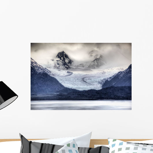 View Of Grewingk Glacier Flowing Into Kachemak Bay Wall Mural