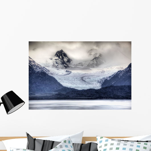 View Of Grewingk Glacier Flowing Into Kachemak Bay Wall Mural