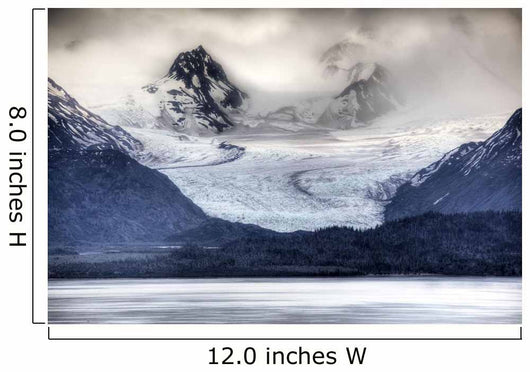 View Of Grewingk Glacier Flowing Into Kachemak Bay Wall Mural