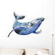 Watercolor Blue Whale Wall Decal