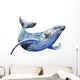 Watercolor Blue Whale Wall Decal