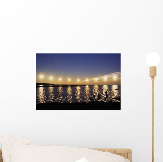 Multiple Exposure Of Arctic Midnight Sun Moving Wall Mural