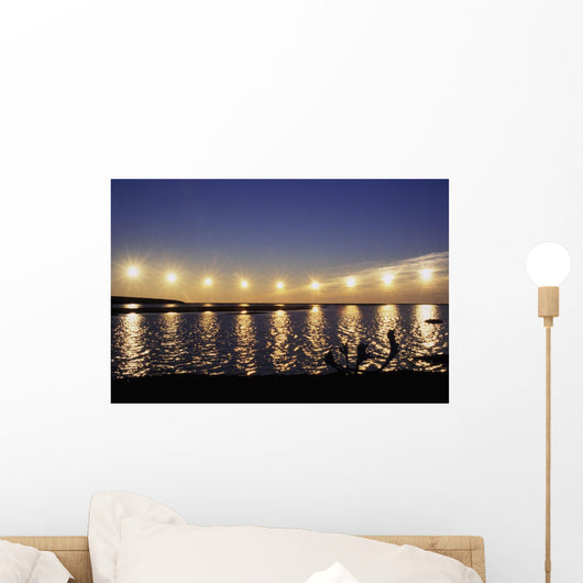 Multiple Exposure Of Arctic Midnight Sun Moving Wall Mural