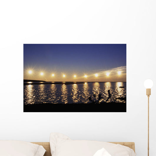Multiple Exposure Of Arctic Midnight Sun Moving Wall Mural