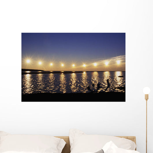Multiple Exposure Of Arctic Midnight Sun Moving Wall Mural