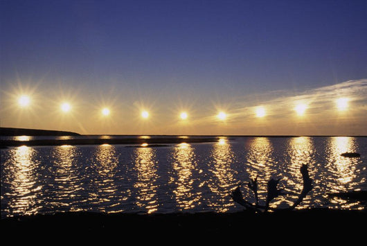Multiple Exposure Of Arctic Midnight Sun Moving Wall Mural
