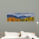 Panoramic View Of The Fall Foliage And Snowcapped Chugach Mountains Wall Mural