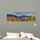 Panoramic View Of The Fall Foliage And Snowcapped Chugach Mountains Wall Mural