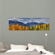 Panoramic View Of The Fall Foliage And Snowcapped Chugach Mountains Wall Mural