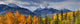 Panoramic View Of The Fall Foliage And Snowcapped Chugach Mountains Wall Mural