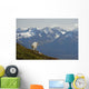 A Mountain Goat Stands On A Ridge With The Scenic Kenai Mountains Wall Mural