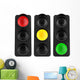 Traffic Lights Wall Decal Sticker Set