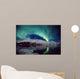 N Lights Over Portage Lake & Chugach Mtns Sc Ak Winter Wall Mural