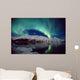 N Lights Over Portage Lake & Chugach Mtns Sc Ak Winter Wall Mural