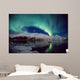 N Lights Over Portage Lake & Chugach Mtns Sc Ak Winter Wall Mural