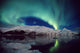 N Lights Over Portage Lake & Chugach Mtns Sc Ak Winter Wall Mural