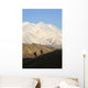 Two Hikers View Mckinley At Grassy Pass Wall Mural