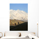 Two Hikers View Mckinley At Grassy Pass Wall Mural