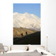 Two Hikers View Mckinley At Grassy Pass Wall Mural