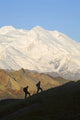 Two Hikers View Mckinley At Grassy Pass Wall Mural