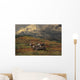 Compostie Caribou Graze On Tundra During Autumn With Mt Mckinley Wall Mural
