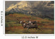 Compostie Caribou Graze On Tundra During Autumn With Mt Mckinley Wall Mural