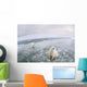 Fish-Eye Lens View Of Polar Bears On Ice At Cape Churchill Wall Mural
