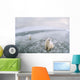 Fish-Eye Lens View Of Polar Bears On Ice At Cape Churchill Wall Mural