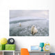 Fish-Eye Lens View Of Polar Bears On Ice At Cape Churchill Wall Mural