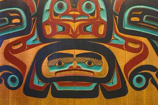 Native Tlingit Carving At The Juneau Airport Southeast Alaska Wall Mural